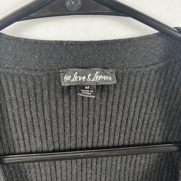 For Love & Lemons Nina Ribbed Lace-Trim Cropped Cardigan - Picture 4 of 6